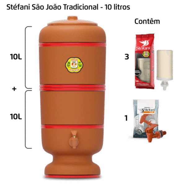 Filtro São João – 10 litros – 3 velas