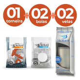 Combo 2 : 1 torneira + 2 velas esterilizante + 2 boias