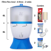 Filtro Flex – 6 litros – 2 velas – Azul