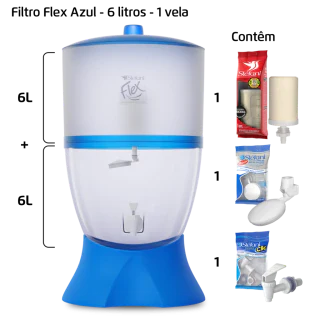 Filtro Flex – 6 litros – 1 vela – Azul