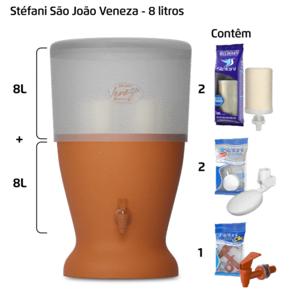 Filtro Veneza – 8 litros – 2 velas